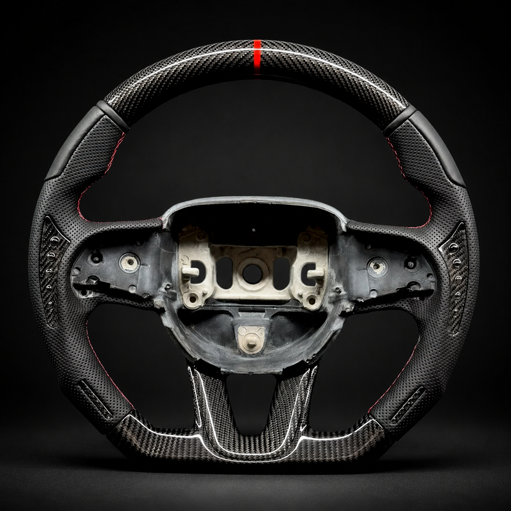 Carbon Fiber Steering Wheel for Dodge Charger Jeep Grand Cherokee (SXT/GT/RT/SRT) 2015-2020