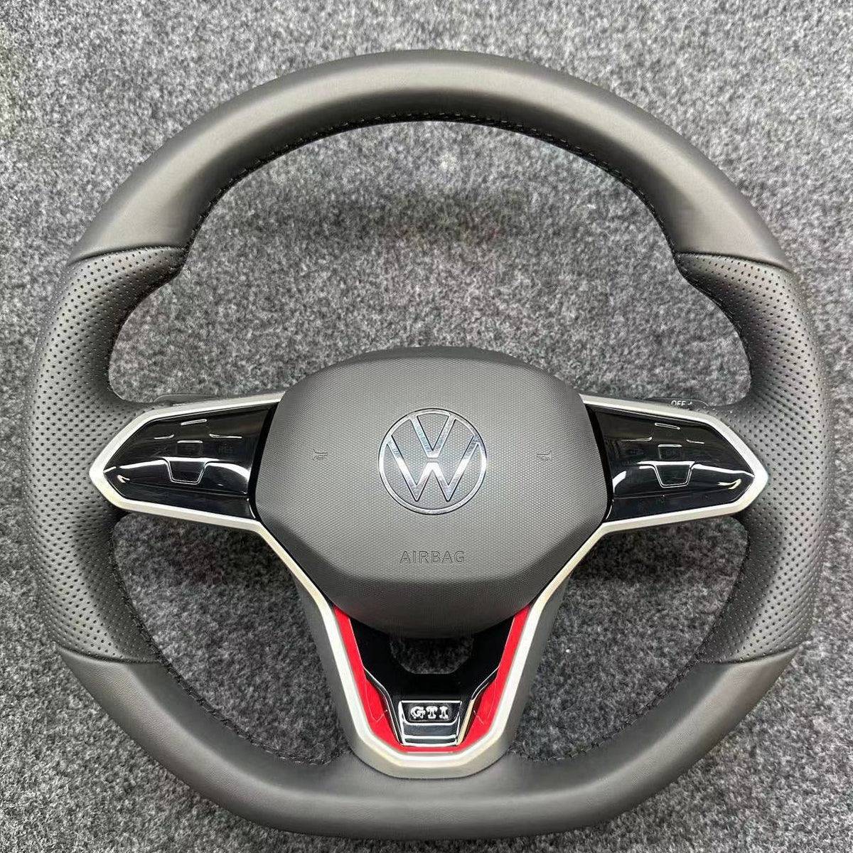 Carbon Fiber Steering Wheel For VW Golf 8 Mk8 GTI Golf R 2020–2024