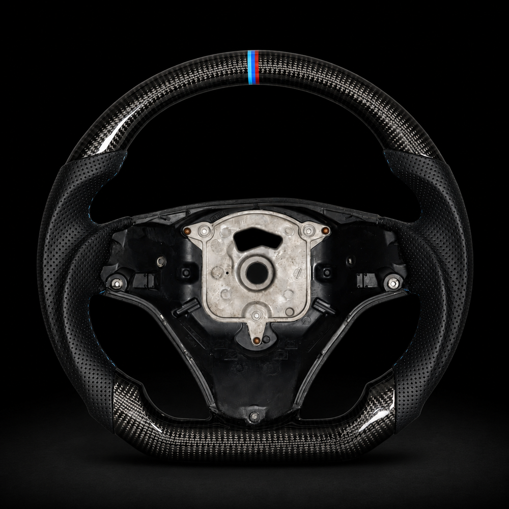 Carbon Fiber Perforated Leather Steering Wheel for BMW E90 E92 E93 M3 328i SSG