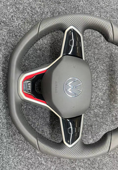 Carbon Fiber Steering Wheel For VW Golf 8 Mk8 GTI Golf R 2020–2024