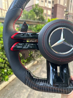 Carbon Fiber Steering Wheel for Mercedes-Benz AMG C Class W204 C63 C43 W212 W207 2012-2024