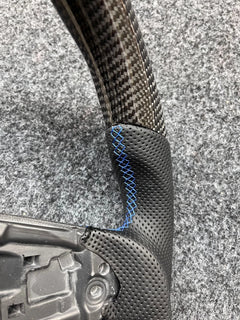 Carbon Fiber Steering Wheel For VW MK7 MK 7.5 Golf GTI 2013-2020 Blue Line