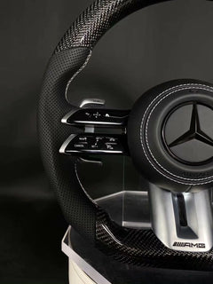 CARBON FIBER STEERING WHEEL For MERCEDES AMG G63 C63 E63 GT S63 CLS63 GLE 2008-2022