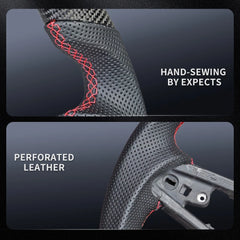 Carbon Fiber Steering Wheel For VW MK7 MK 7.5 Golf GTI 2013-2020 Red Line