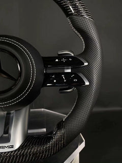 CARBON FIBER STEERING WHEEL For MERCEDES AMG G63 C63 E63 GT S63 CLS63 GLE 2008-2022