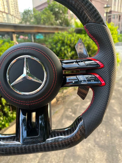 Carbon Fiber Steering Wheel for Mercedes-Benz AMG C Class W204 C63 C43 W212 W207 2012-2024