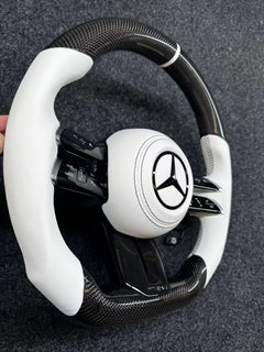 Carbon Fiber Steering Wheel for Mercedes-Benz AMG A B C S G E 2012-2024 OLD TO NEW