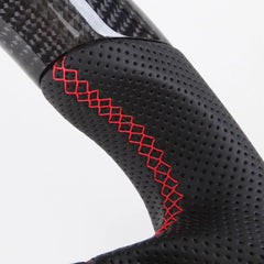 Carbon Fiber Steering Wheel For VW MK7 MK 7.5 Golf GTI 2013-2020 Red Line