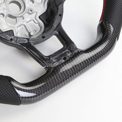 Carbon Fiber Steering Wheel For VW MK7 MK 7.5 Golf GTI 2013-2020 Red Line