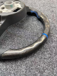 Carbon Fiber Steering Wheel For VW MK7 MK 7.5 Golf GTI 2013-2020 Blue Line