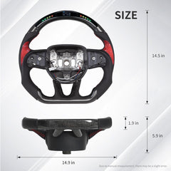 Carbon Fiber Steering Wheel for Dodge Charger Jeep Grand Cherokee (SXT/GT/RT/SRT) 2015-2020