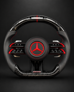 Real Carbon Fiber Leather Steering Wheel fit for Mercedes-Benz AMG GLS63 GLE63 C63 E63 S63 G63 Gt 2012-2018