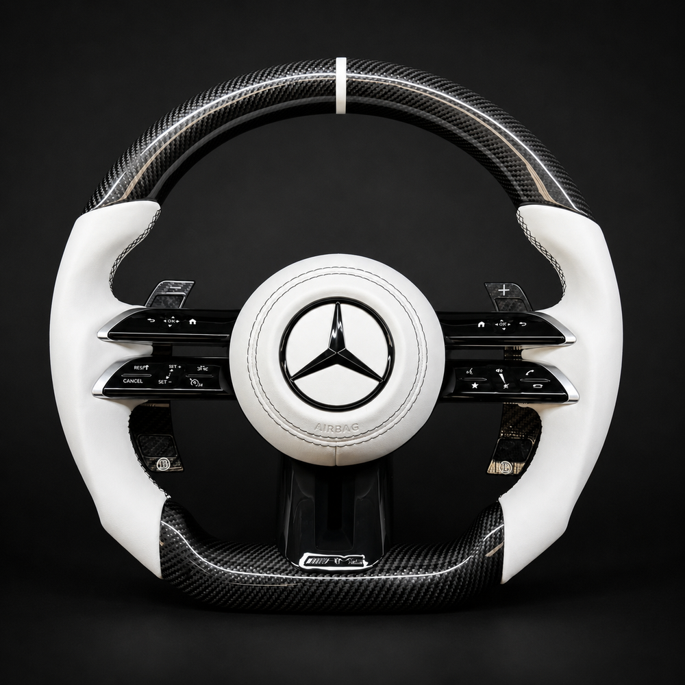 Carbon Fiber Steering Wheel for Mercedes-Benz AMG A B C S G E 2012-2024 OLD TO NEW