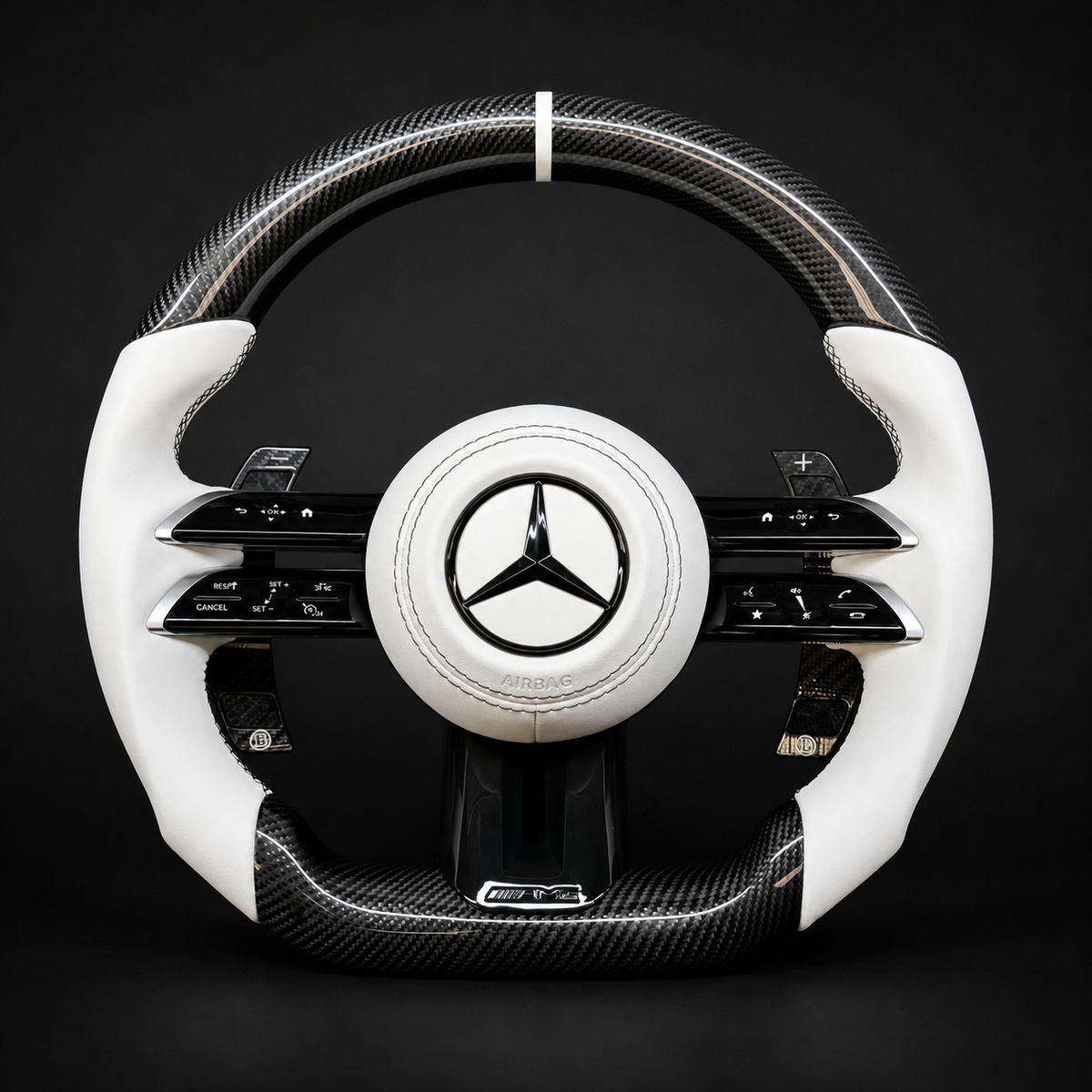 Carbon Fiber Steering Wheel for Mercedes-Benz AMG A B C S G E 2012-2024 OLD TO NEW