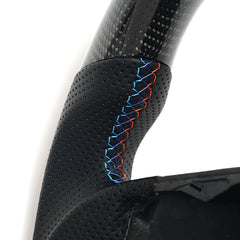 Carbon Fiber Perforated Leather Steering Wheel for BMW E90 E92 E93 M3 328i SSG