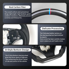 Carbon Fiber Perforated Leather Steering Wheel for BMW E90 E92 E93 M3 328i SSG